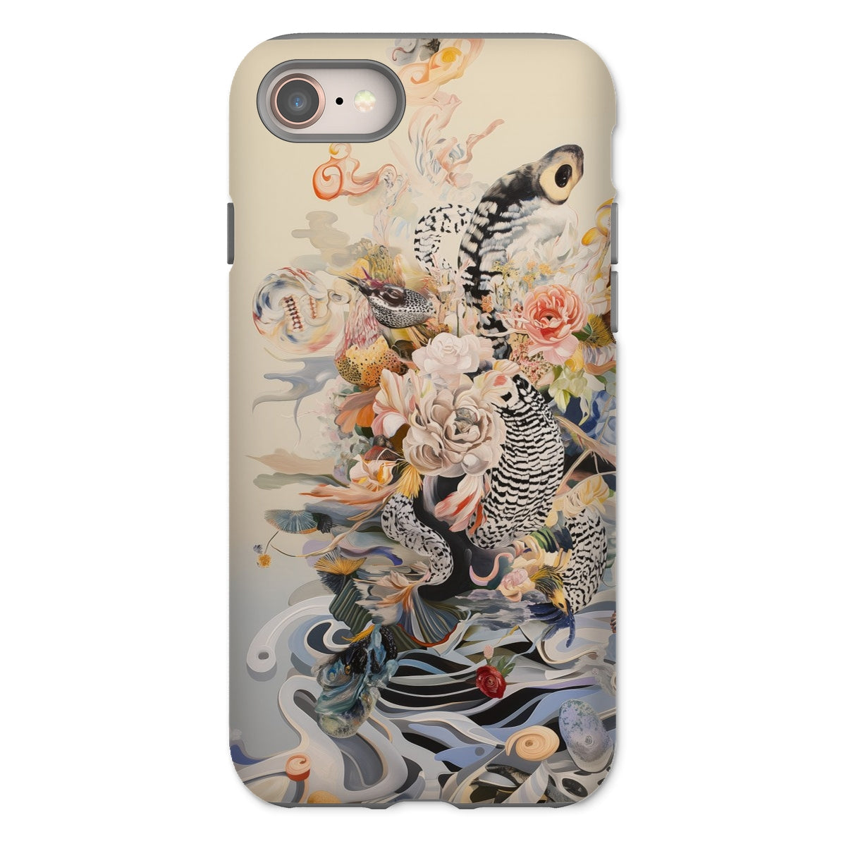 Watchtower - Surreal Floral Alien Art Iphone Case, 8 / Matte, Floral Animal Patterned Phone Case