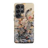 Watchtower - Surreal Floral Alien Art Phone Case Samsung Galaxy S25 Ultra / Matte Phone Case Detailed Artistic Design Black-and-white