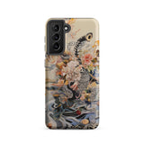 Watchtower - Surreal Floral Alien Art Samsung Case, Galaxy S21 / Matte, Smartphone Case Detailed Artistic Floral Arrangements Snakes Lemurs