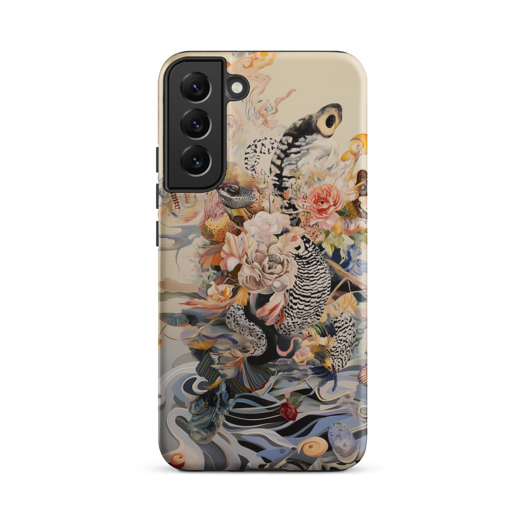 Watchtower Surreal Floral Alien Art Samsung Case, Galaxy S22 Plus / Matte, Phone Case Vibrant Intricate Floral Animal Design