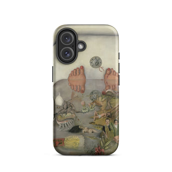 What the Water Gave me - Frida Kahlo Iphone Case, 16 / Matte, Smartphone Case Surrealist Painting Feet Bathtub Figures Objects