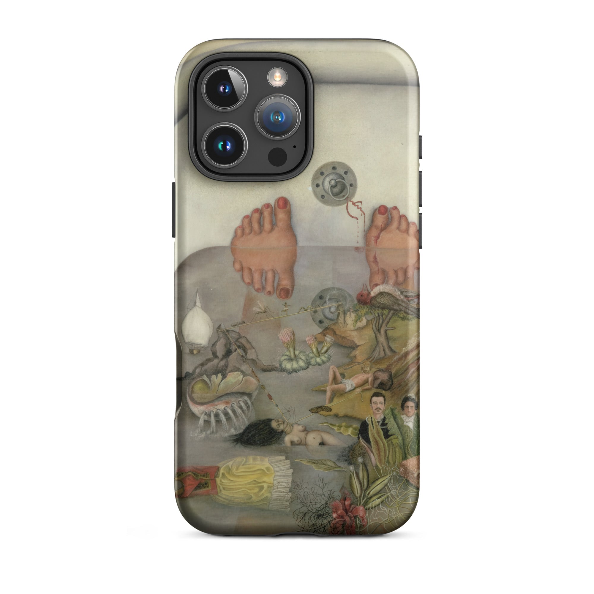 What the Water Gave me - Frida Kahlo Iphone Case, 16 Pro Max / Matte, Iphone Case Surrealist Painting Feet Bathtub