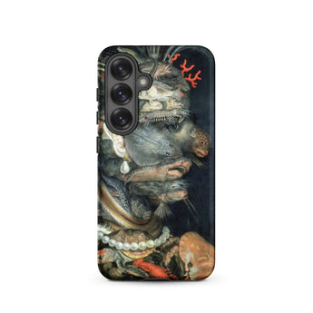 Water - Giuseppe Arcimboldo Phone Case Samsung Galaxy S25 / Matte Black Phone Case Detailed Dark-toned Illustration Ornate Seafood Giuseppe
