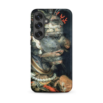 Water - Giuseppe Arcimboldo Phone Case Samsung Galaxy S25 Plus / Matte Phone Case Dark Intricate Design Stacked Marine Creatures Giuseppe