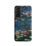 Water Lilies 1 - Claude Monet Phone Case Samsung Galaxy S21 / Matte Phone Case Vibrant Impressionist Painting Water Lilies Dark Claude