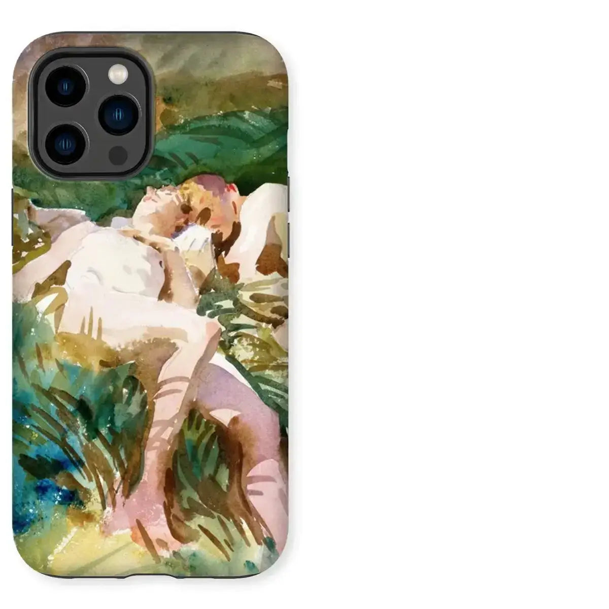Watercolor painting male nude iPhone case featured in Art History Nerds article