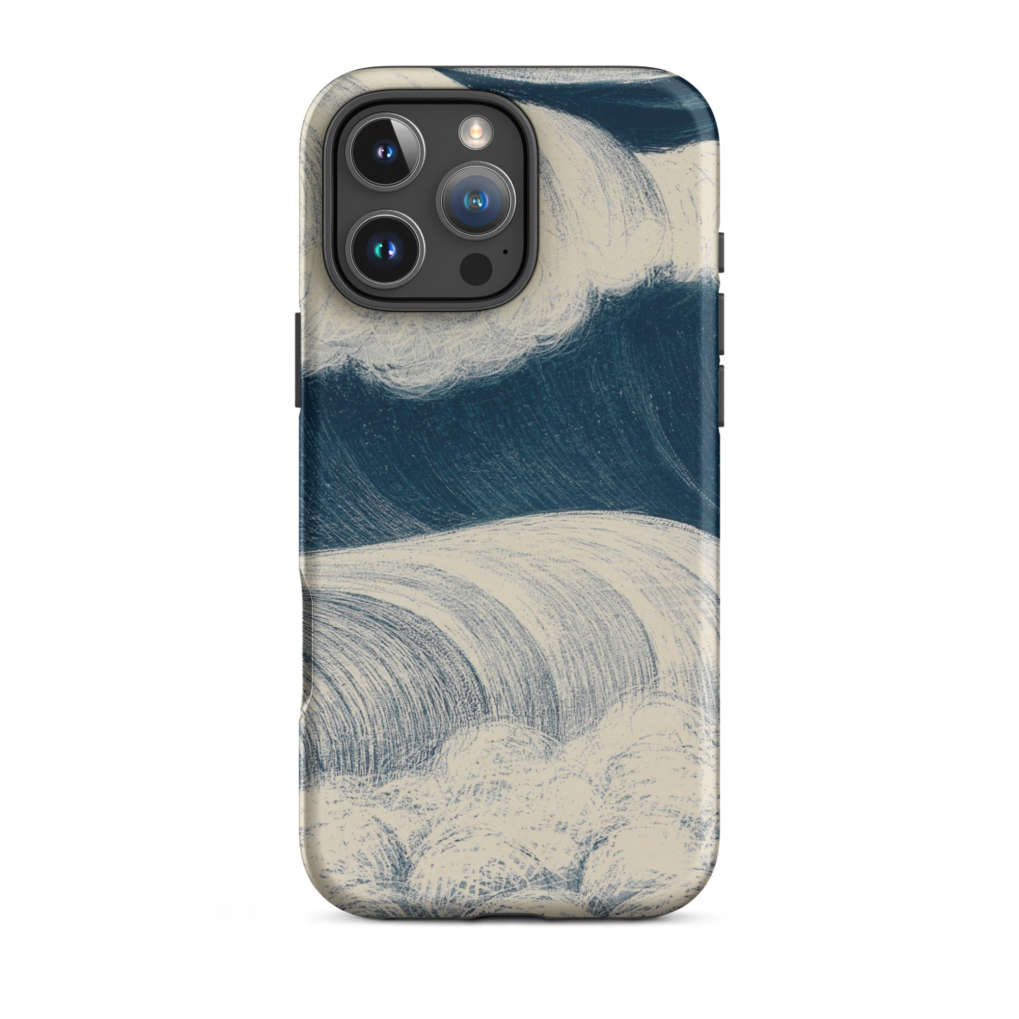 The Wave - C. R. W. Nevinson Iphone Case, 16 Pro Max / Matte, Wave-patterned Phone Case
