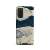 The Wave - C. R. W. Nevinson Samsung Case, Galaxy S20 / Matte, Smartphone Case Blue White Wave Pattern