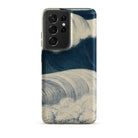 The Wave C. R. W. Nevinson Samsung Case, Galaxy S21 Ultra / Matte, Phone Case Blue White Abstract Wave Design