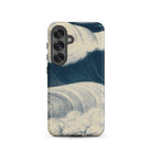 The Wave C. R. W. Nevinson Samsung Case, Galaxy S25 / Matte, Smartphone Case Blue White Wave Design