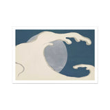 Waves and Moon - Kamisaka Sekka Art Print, 36x24’’ / 92x61cm / Unframed, Stylized Wave Moon Painting