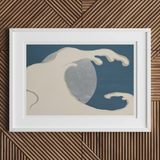 Waves and Moon - Kamisaka Sekka Art Print, Framed Wave Art