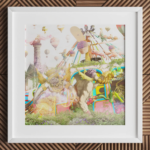 Way Back When Playpen - Myth Mash-up Collage Art Print