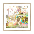Way Back when Playpen - Myth Mash-up Collage Art Print, Whimsical Fantasy Art Print