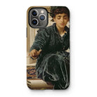 Weaving the Wreath - Frederic Leighton Iphone Case, 11 Pro / Matte, Iphone Case Classical Painting Person Dark Velvet Clothing