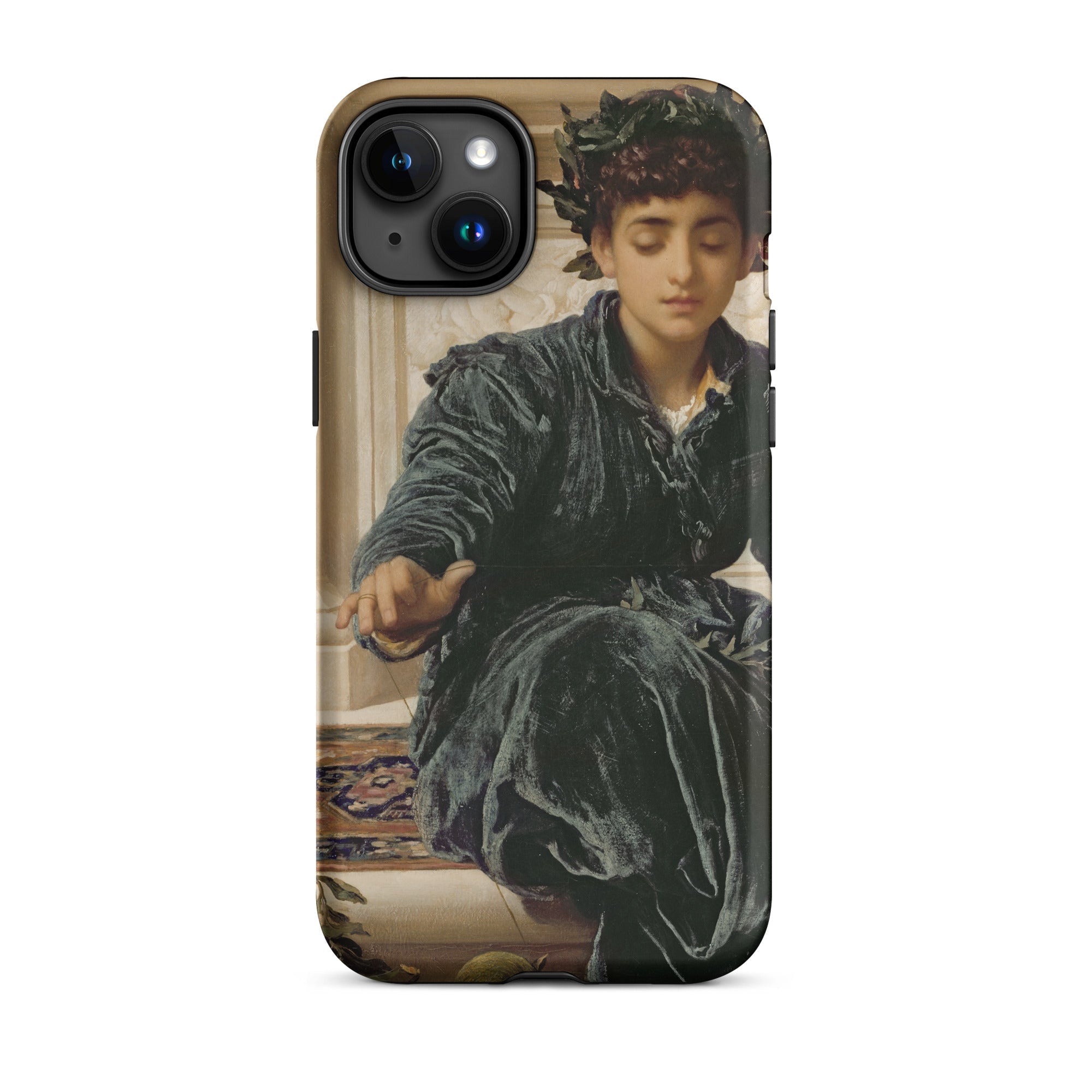 Weaving the Wreath Frederic Leighton Iphone Case, 15 Plus / Matte, Phone Case Classical Painting