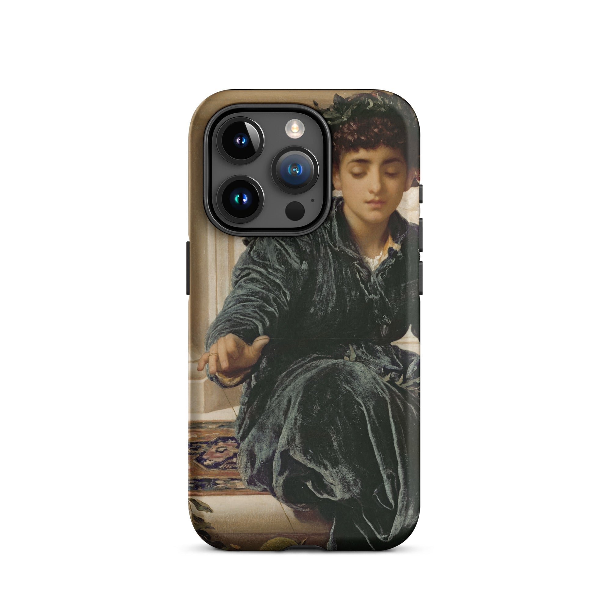 Weaving the Wreath - Frederic Leighton Iphone Case, 15 Pro / Matte, Art-adorned Phone Case