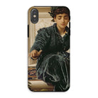 Weaving the Wreath Frederic Leighton Iphone Case, Xs / Matte, Phone Case Classical Painting Person Dark Velvet Clothing