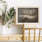 The Weird Sisters - Henry Fuseli Art Print, Wooden Framed Artwork Dark Dramatic Scene Two Figures