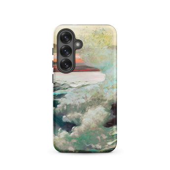 West Point Prouts Neck - Winslow Homer Phone Case Samsung Galaxy S25 / Matte Phone Case Painted Scene Boat Turbulent Teal White Winslow