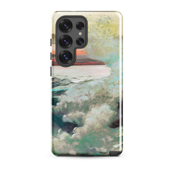 West Point Prouts Neck - Winslow Homer Phone Case Samsung Galaxy S25 Ultra / Gloss Phone Case Painted Scene Boat Turbulent Teal White