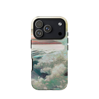West Point Prouts Neck - Winslow Homer Phone Case Iphone 17 Pro / Matte Rugged Phone Case Painted Ocean Wave Design Teal Winslow Homer