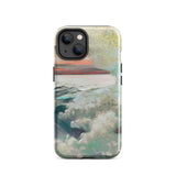West Point Prouts Neck - Winslow Homer Phone Case Iphone 14 / Gloss Rugged Phone Case Soft Impressionistic Seascape Teal White Winslow