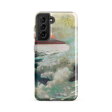 West Point Prouts Neck - Winslow Homer Phone Case Samsung Galaxy S21 Fe / Gloss Phone Case Soft Impressionistic Painting Boat Turbulent
