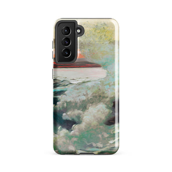 West Point Prouts Neck - Winslow Homer Phone Case Samsung Galaxy S21 Fe / Gloss Phone Case Soft Impressionistic Painting Boat Turbulent