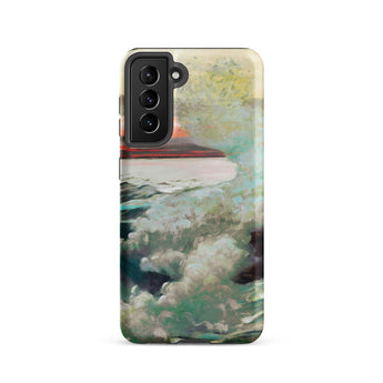 West Point Prouts Neck - Winslow Homer Phone Case Samsung Galaxy S21 / Matte Phone Case Textured Impressionistic Painting Boat Turbulent