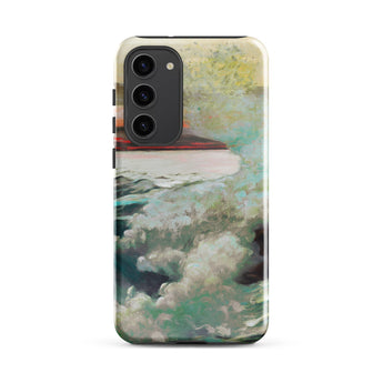 West Point Prouts Neck - Winslow Homer Phone Case Samsung Galaxy S23 Plus / Gloss Phone Case Textured Impressionistic Painting Waves Teal