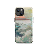 West Point Prouts Neck - Winslow Homer Phone Case Iphone 13 / Gloss Phone Case Textured Impressionistic Seascape Teal White Waves Winslow