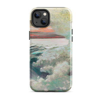 West Point Prouts Neck - Winslow Homer Phone Case Iphone 14 Plus / Gloss Phone Case Textured Impressionistic Seascape Teal White Waves