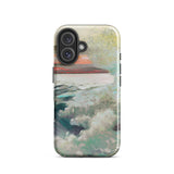 West Point Prouts Neck - Winslow Homer Phone Case Iphone 16 / Gloss Phone Case Watercolor-style Ocean Scene Teal White Waves Winslow Homer