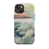 West Point Prouts Neck - Winslow Homer Phone Case Iphone 14 Plus / Matte Textured Impressionistic Seascape Teal White Waves Fixed, Maine,