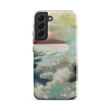West Point Prouts Neck - Winslow Homer Phone Case Samsung Galaxy S22 Plus / Gloss Painted Scene Boat Orange Glow Deck Fixed, Maine, North