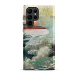 West Point Prouts Neck - Winslow Homer Phone Case Samsung Galaxy S22 Ultra / Matte Sleek Vibrant Impressionistic Landscape Design Teal