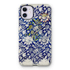 Wey - William Morris Fabric Pattern Iphone Case, 11 / Matte, Iphone Case Blue White Floral Pattern Yellow Accents