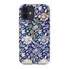 Wey - William Morris Fabric Pattern Iphone Case, 12 / Matte, Floral Patterned Iphone Case Blue White Chinoiserie Design