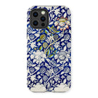 Wey - William Morris Fabric Pattern Iphone Case, 13 Pro / Matte, Floral Patterned Iphone Case Blue White Chinoiserie Design