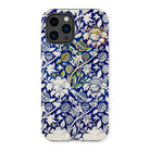 Wey - William Morris Fabric Pattern Iphone Case, 14 Pro / Matte, Floral Patterned Iphone Case Blue White Chinoiserie Design