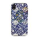 Wey William Morris Fabric Pattern Iphone Case, Xr / Matte, Phone Case Blue White Floral Pattern Ornate Botanical