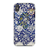 Wey - William Morris Fabric Pattern Iphone Case, Xs / Matte, Phone Case Blue White Floral Pattern Ornate Botanical