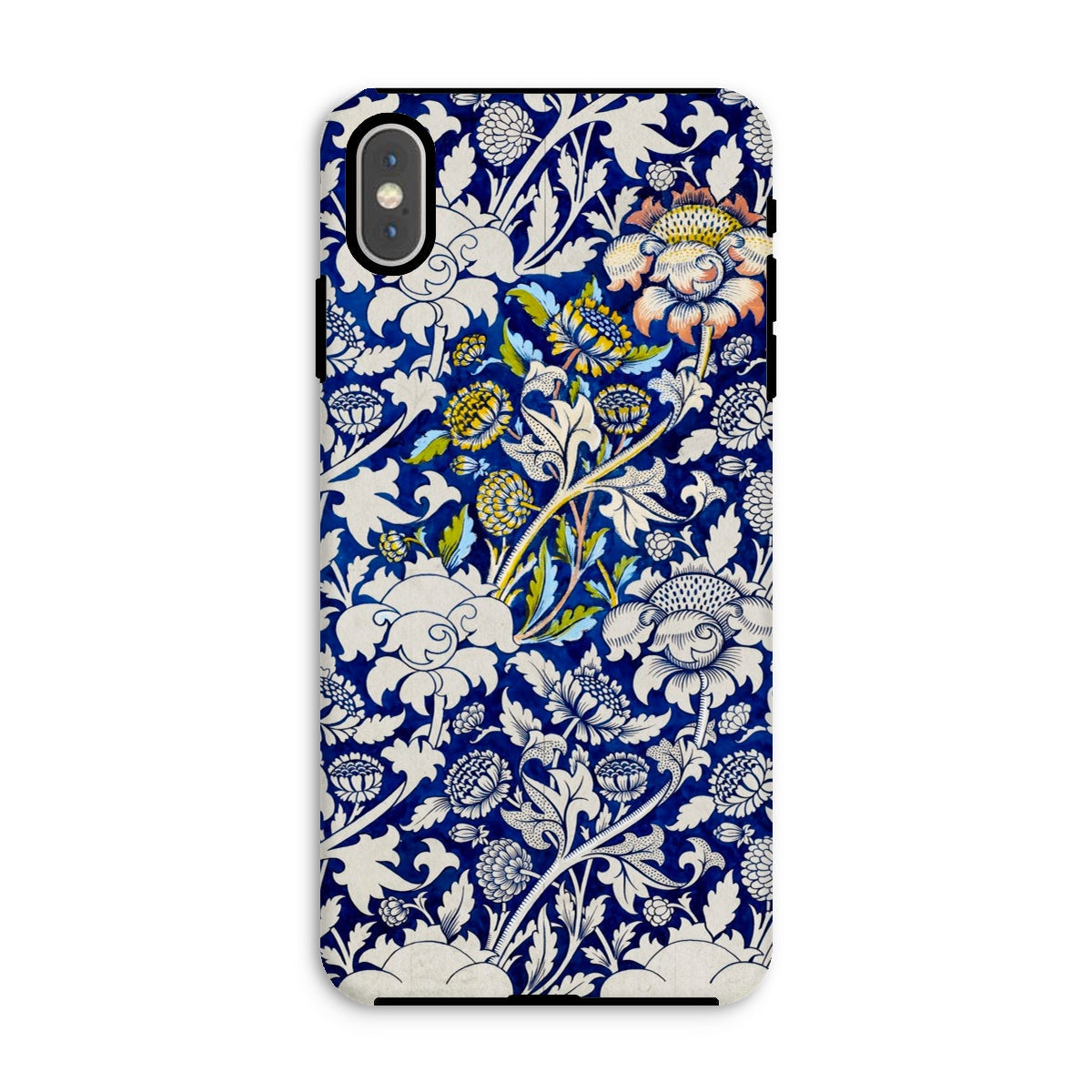 Wey William Morris Fabric Pattern Iphone Case, Xs Max / Matte, Decorative Phone Case Blue White Floral Pattern Botanical