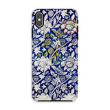 Wey - William Morris Fabric Pattern Iphone Case, Xs Max / Matte, Decorative Phone Case Blue White Floral Pattern Botanical