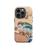 The Whale - Oskar Laske Phone Case, Teal Behemoth Breaching, Crimson Jaws Hinged, Amber-rigged Vessels Careening