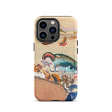 The Whale - Oskar Laske Phone Case, Teal Behemoth Breaching, Crimson Jaws Hinged, Amber-rigged Vessels Careening