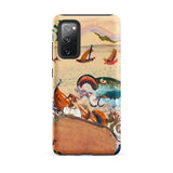 The Whale - Oskar Laske Phone Case, Teal Behemoth Breaching, Crimson Jaws Hinged, Amber-rigged Vessels Careening