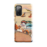 The Whale - Oskar Laske Phone Case, Teal Behemoth Breaching, Crimson Jaws Hinged, Amber-rigged Vessels Careening