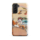 The Whale - Oskar Laske Phone Case, Teal Behemoth Breaching, Crimson Jaws Hinged, Amber-rigged Vessels Careening